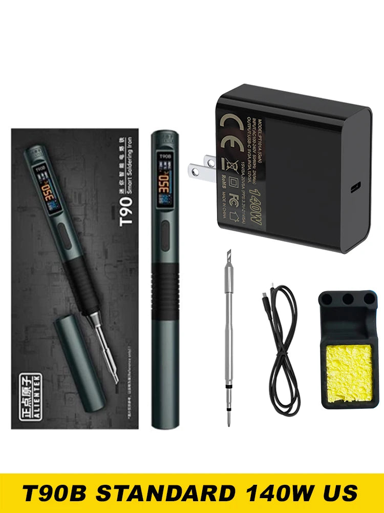 ALIENTEK T90 Smart Soldering Iron 140W Portable Digital Display Automatic Sleep PCB Precision Soldering Iron Repair Tool Kit