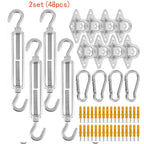 Stainless Steel Shade Sail Hardware Kit Heavy Duty Attachment Set 24pcs, 48pcs or 96pcs