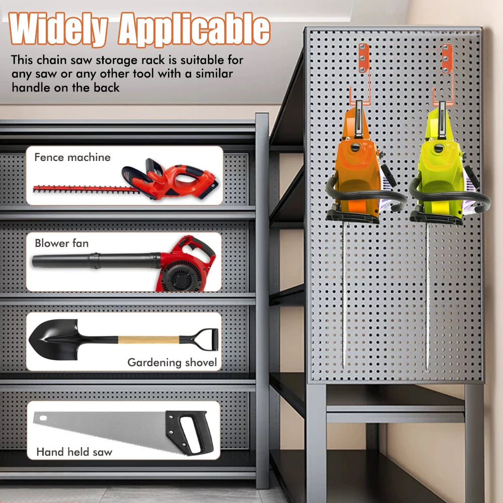 Chainsaw Wall Mount Holder Metal Heavy Duty Chainsaw Hooks Wall Mount Chainsaw Rack Heavy Duty Bracket for 009 360 Chainsaws