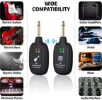 A8 Guitar Wireless System - Built-in Rechargeable Transmitter & Receiver for Electric Guitar/Bass