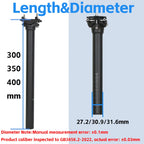 ELITA ONE Carbon Seat Post  25.4/27.2/30.9/31.6 MTB/Road Bike Seatpost  Ultralight 130g 62C