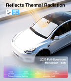 MIYOKAKING Windshield Sunshade for Tesla Model Y Juniper & Model 3 Highland, Beige