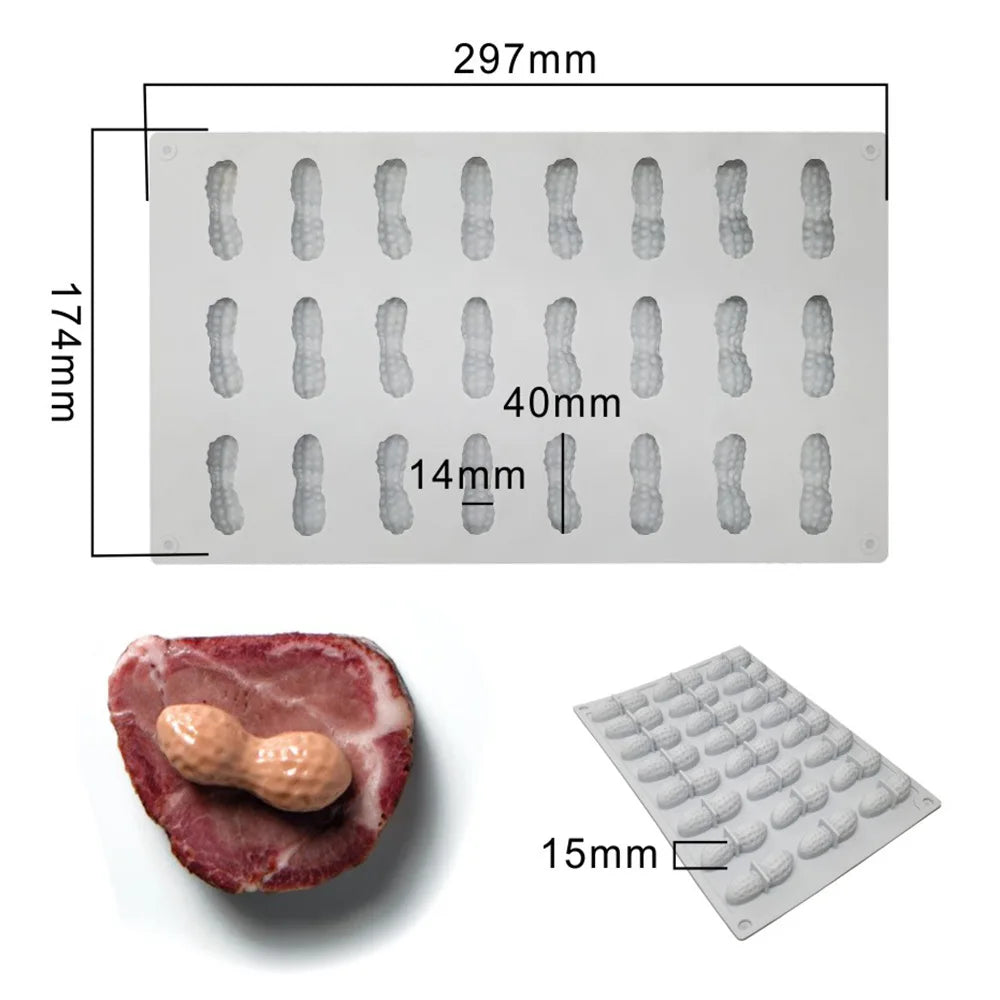 Chestnut Raspberry Peanut Mushroom Silicone Mold Fondant Cake Mold DIY Cheeses Chocolate Cake Decoration Accessories Bakeware