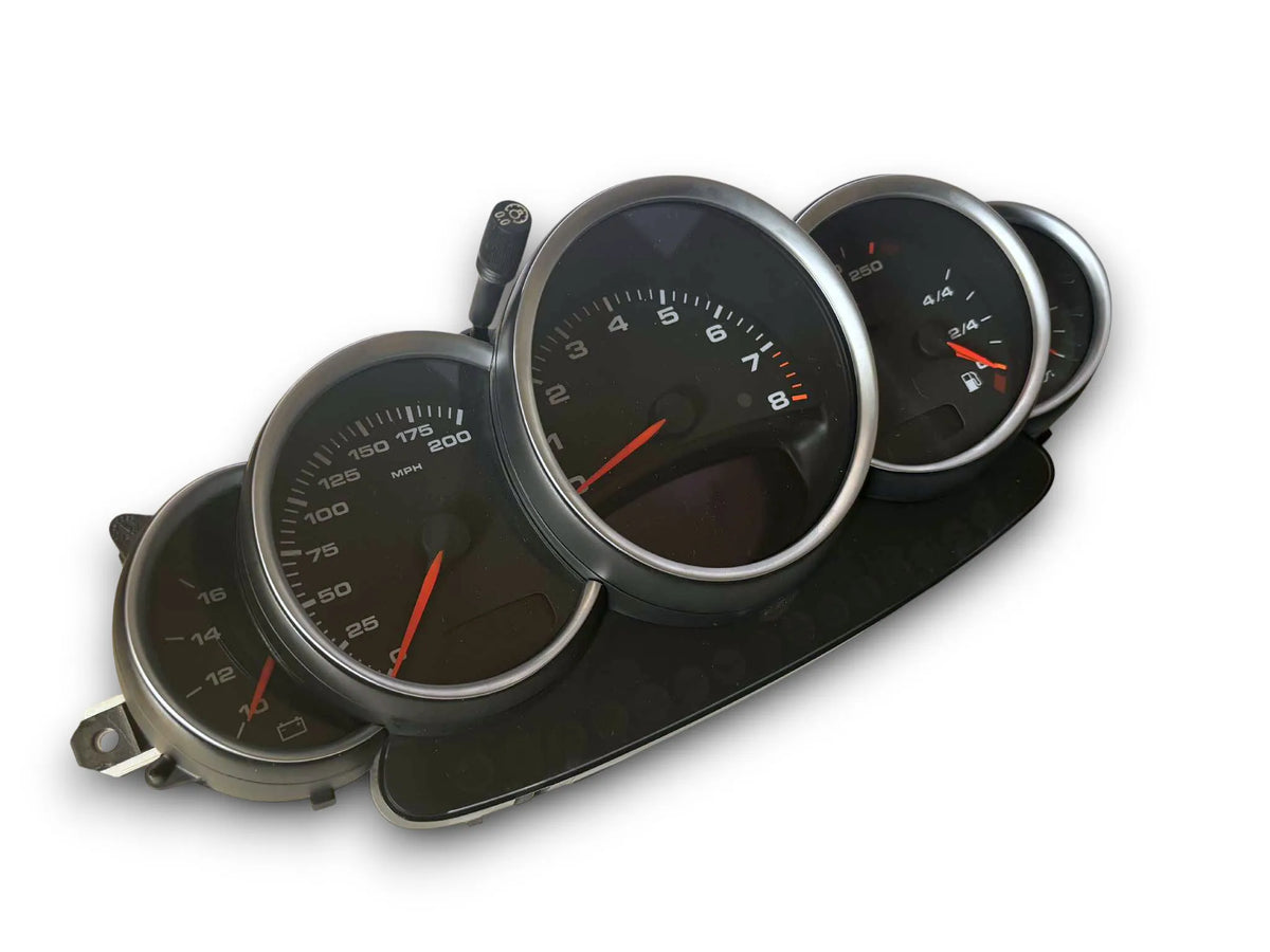 1 Set Matt Chrome Dashboard Dial Gauge Rings Bezel Trim for Porsche 911 996 S Turbo Targa