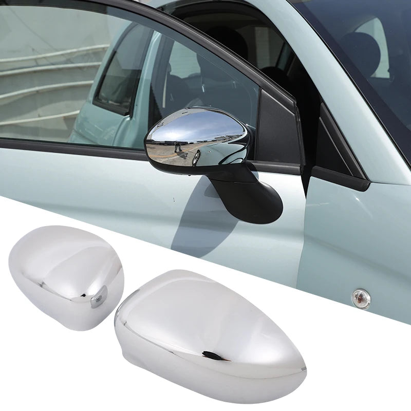 For Fiat 500 Rearview Mirror Cover, Car Side Rearview Mirror Protective Case, Decorative Cover, ABS (Change Version) 2016-2023