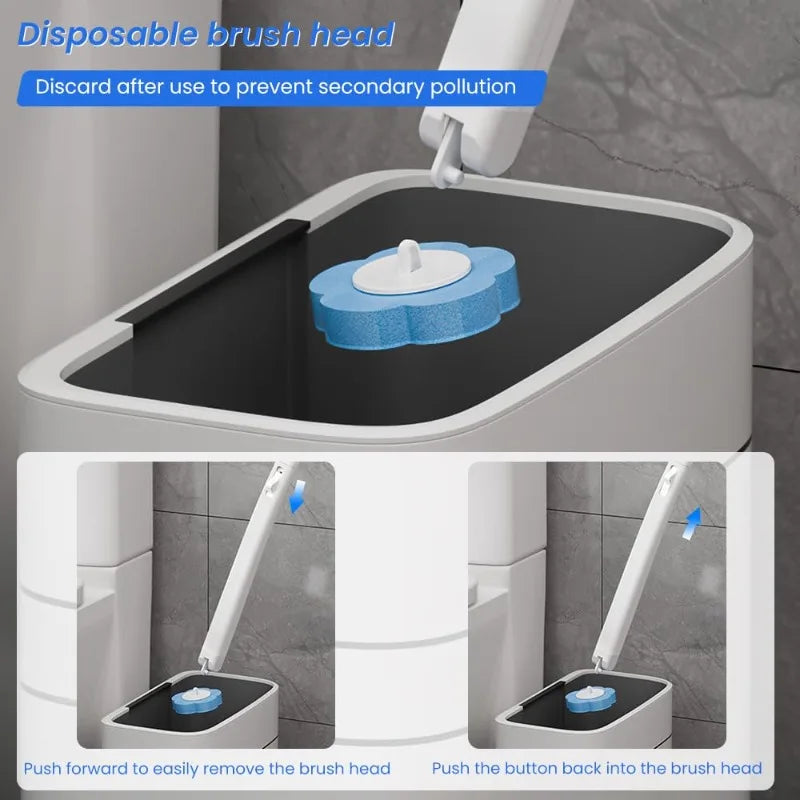 Disposable Toilet Brush Cleaner WC Replacement Sponge Pad Toilet Cleaning Brush Refills Bathroom Cleaning Accessories