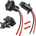 12V Trolling Motor Plug and Socket Kit 8 Gauge 2-Wire, 1 Set or 2 Sets