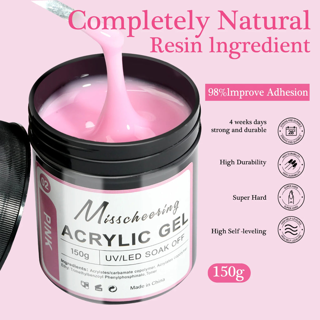 1Jar 100/150g Poly Nail Gel UV LED Cured Builder Nail Gel Acrylic Crystal Nail Extension Gel For Nails DIY At Home Salon