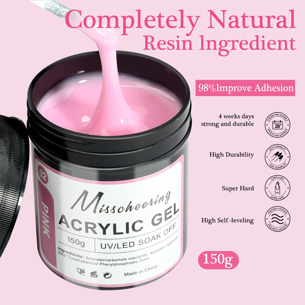 1Jar 100/150g Poly Nail Gel UV LED Cured Builder Nail Gel Acrylic Crystal Nail Extension Gel For Nails DIY At Home Salon