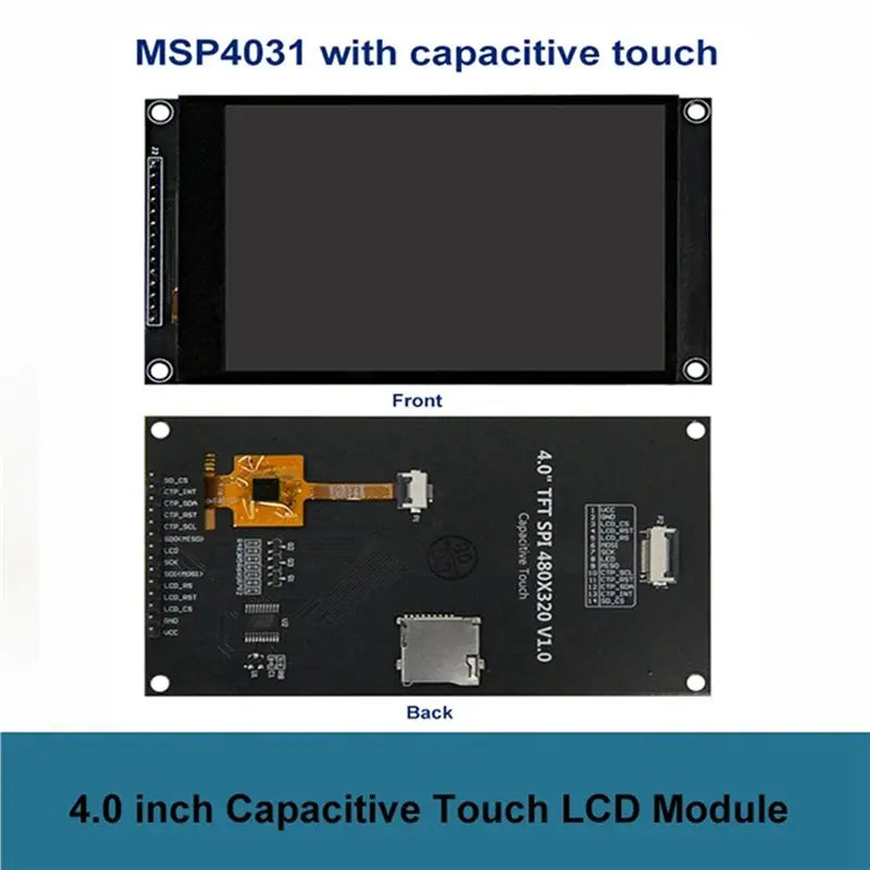 Electronexus-2Pcs 4.0 Inch 320X480 SPI Serial TFT LCD Display Capacitive Touchscreen Module For ESP32/STM32/Arduino UNO&Mage2560