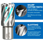 CMCP 1pc Core Drill Bit 6-60mm Annular Cutter HSS Weldon Shank Hollow Drill Bit Hole Saw Cutter For Metal Cutting Tool