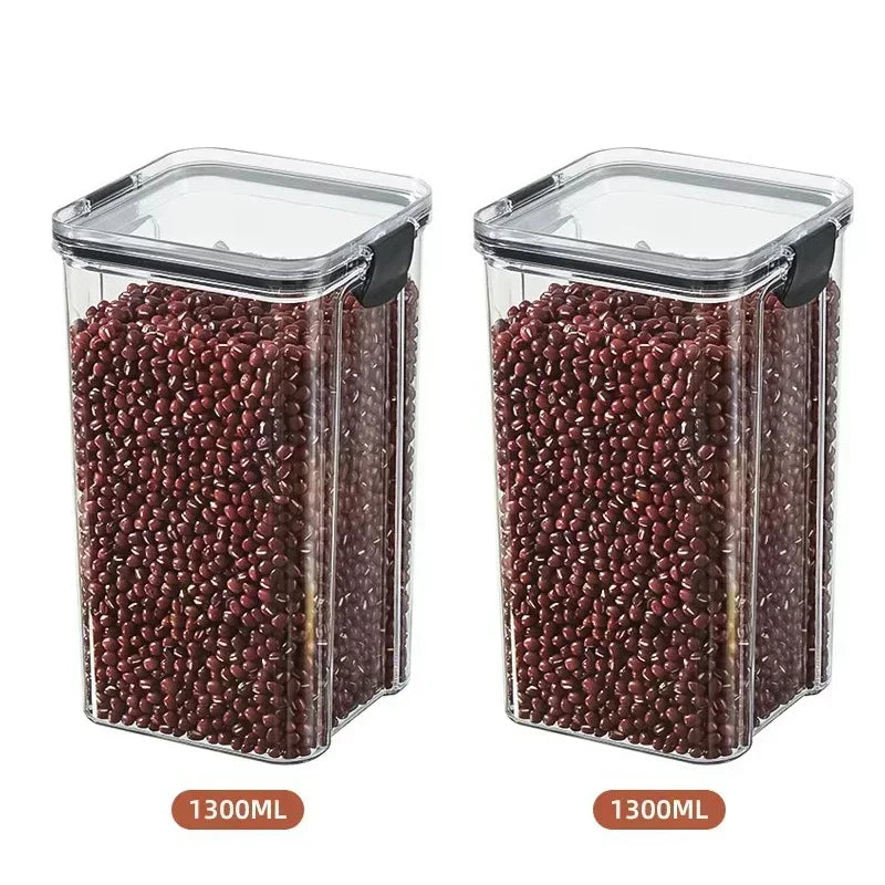 2/4PCS Sealed Jars Sets Stackable Kitchen Grain Srorage Sealed Containers Fridge Fresh Keep Boxes Seasoning Set Multigrain Tank