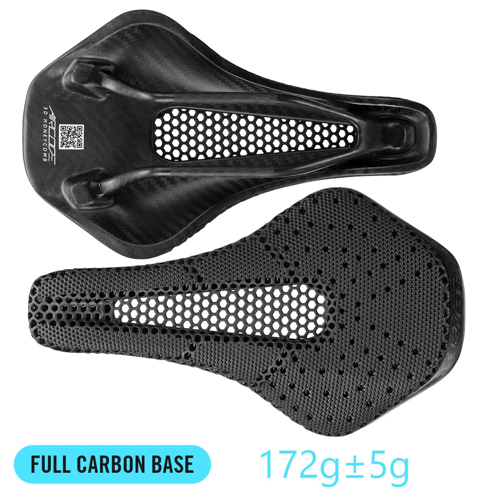 RYET Full Carbon 3D Printed Saddle Ultralight Hollow Comfortable Breathable MTB Road Racing Bike Cycling Seat Bicycle Accessory