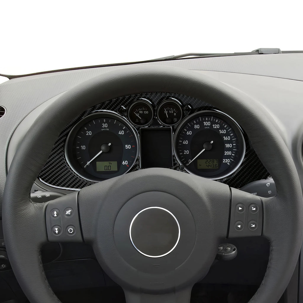 For SEAT Cordoba Ibiza 6L (2002-2009) Trim Accessories. Carbon Fiber Interior Sticker. Car Dashboard Speed Display Panel Cover.