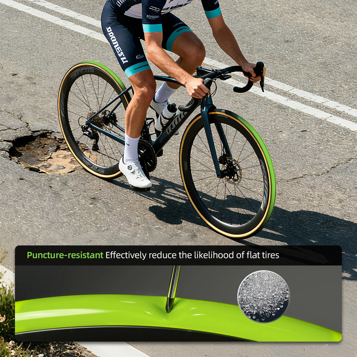 CYCLAMI Ultralight TPU Bike Inner Tube Metal nozzle Bike Inner Tire Removable French Valve For Road 700C 700 18 23 25 28 30 32 C