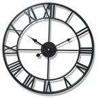 Modern 3D Large Wall Clocks Roman Numerals Retro Round Metal Iron Accurate Silent Nordic Hanging Ornament Living Room Decoration