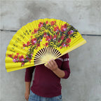 50x88cm Folding Bamboo Fan Large Big Hand Classical Wall Mount Fan Living Room Decor Plum Fans Chinese Decoration Wedding Gifts