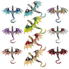 10Pcs Alloy Dragon Shape Charms Stylish Cartoon Spread Wing Dragon Enamel Pin Creative Jewelry Accessories Lapel Brooch Badge