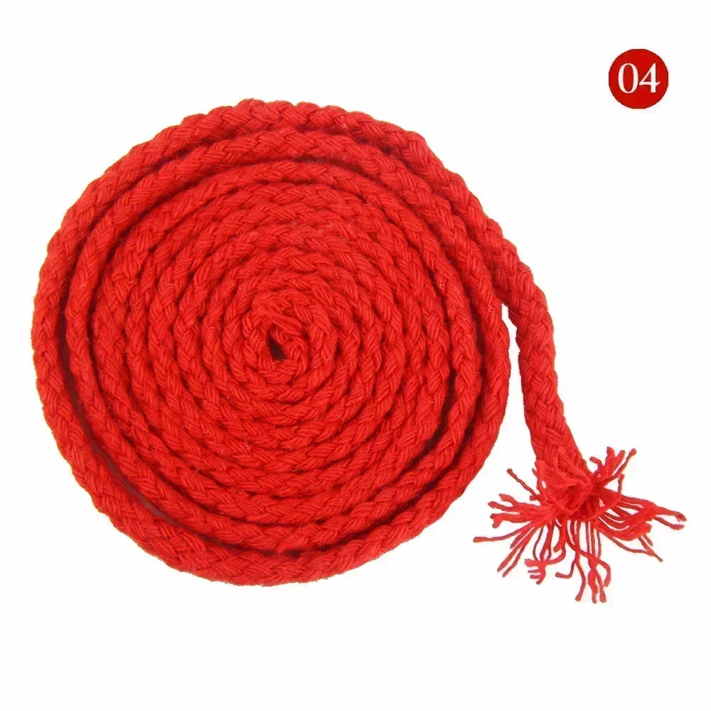 10M 5/7mm Cotton Cord for Sewing Twisted Rope Bag Strap Weave Cords Woven String Home Textile Decoration Ropes Craft Accessories