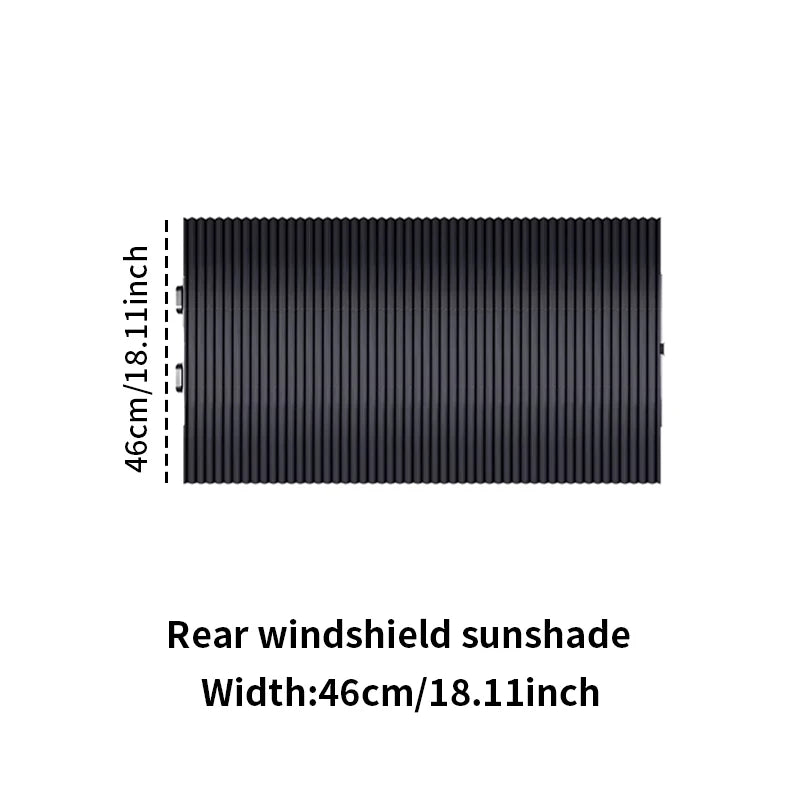 Car Retractable Windshield Sunshade with Suction Cups Folding Front Rear Window Sun Shade Summer UV Blocking Sun Protective