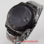 PVD Black 40mm Watch Case for NH34 NH35 NH36 NH70 NH72 Jubilee Steel Bracelet Sapphire Crystal