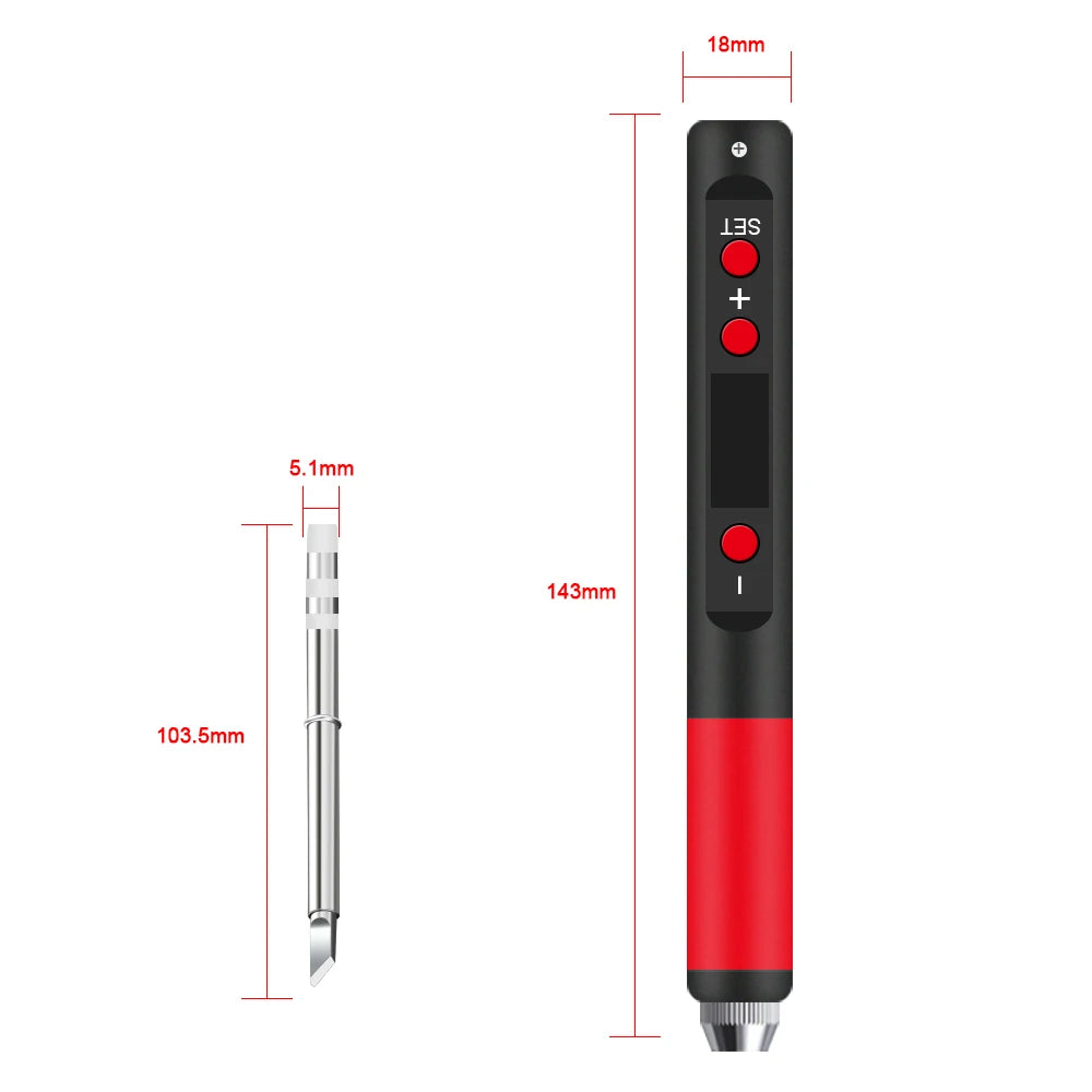 T12 series T65 Digital Electric USB Soldering Iron Kit Set Mini Smart Adjustable Temperature welding tool 180-500℃