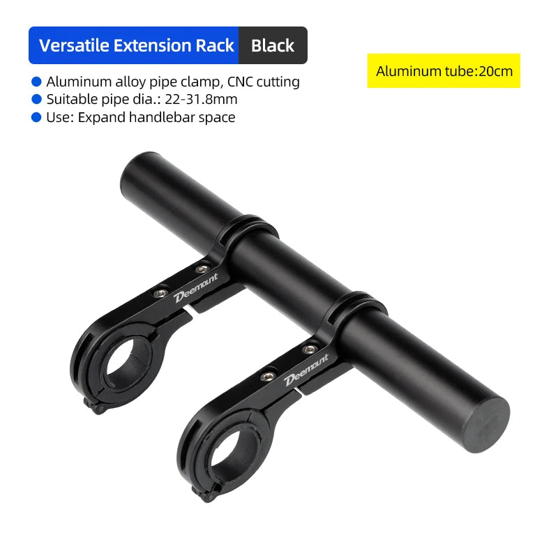 10/20/25/30cm Bicycle Handlebar Extended Bracket Bike Headlight Mount Bar Computer Holder Lamp Support Rack Alloy Fiber Stand