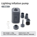 Rechargeable Air Pump for Inflatables, Cordless Electric Pump for Air Mattress Pool Floats, Mini Vacuum Pump for Storage Bags