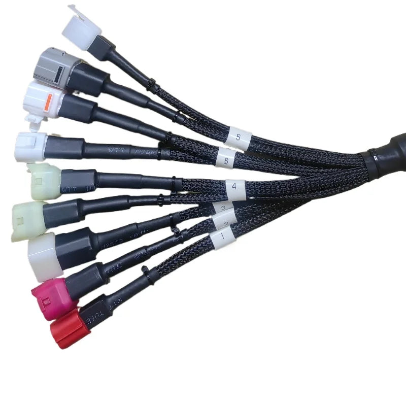 BS6 8-in-1 Motorcycle OBD Cable Extension Harness, Euro4 Diagnostic Adapter for Suzuki Honda Yamaha Kawasaki