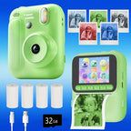 Color Printing Camera  Kids Instant Camera 32GB 1080P Thermal Print Digital Camera Print Photo Video Games Music Children Gift