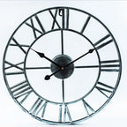 Modern Style 40cm 3D Round Accurate Silent Wall Clocks Roman Numerals Retro Metal Hanging Clock for Living Room 2023 Home Decor