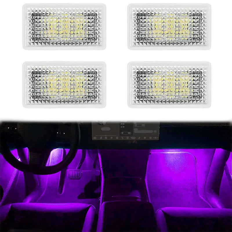For Tesla Model 3 Y S X LED Interior Footwell Light Ultra Bright Puddle Door Bulb 2017- 2023 Upgrade Trunk Lamp Accessories