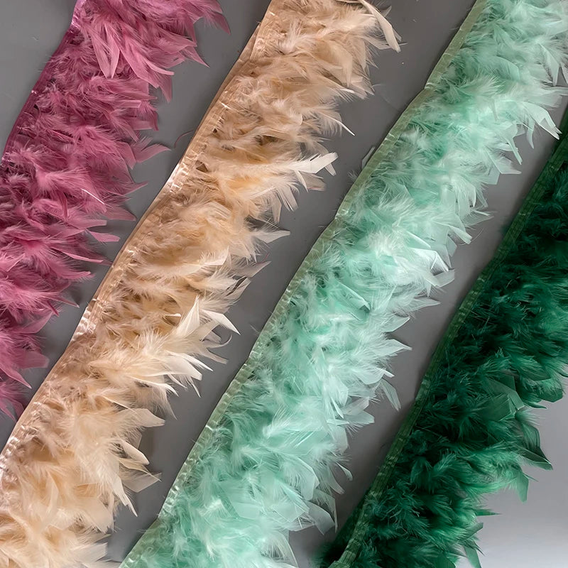 10-15cm Marabou Feathers Trim DIY Wedding Turkey Feather Ribbon Crafts Sewing Clothing Party Plume Handmade Home Decor