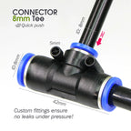 Black 8mm PE Hose 20cm Flexible Nozzle Misting Watering System 45/60/80/100W Self-priming Pump Adjustable Sprayer Kit for Garden