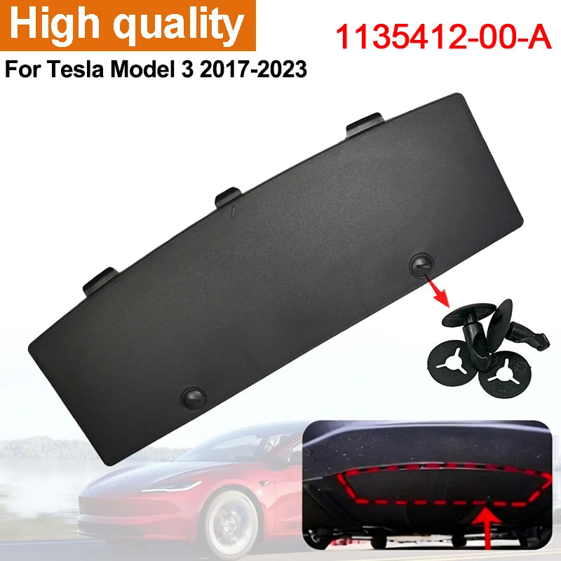 1135412-00-A Rear Bumper Tow Hitch Hook Cap Cover Trim For Tesla Model 3 2017-2023 113541200A Lower Shield Cover Replacement