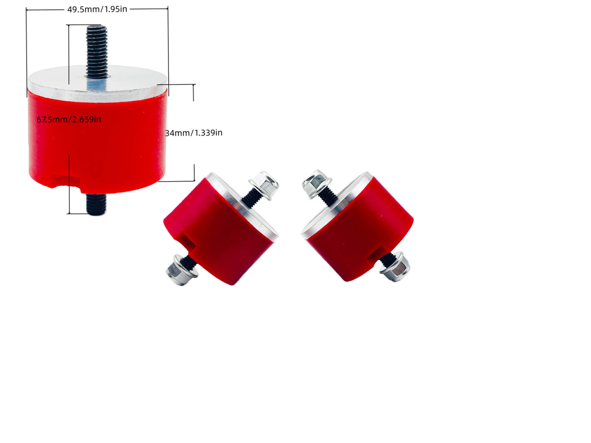 2-piece set For BMW E36 E46 Compact Z3 Z4 Inline 6CYL RED Polyurethane Transmission Bracket Bushings Transmission fixed bushing
