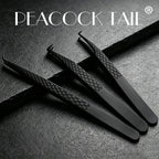 Fiber Tip False Lash Tweezers For Eyelash Extensions Black tweezer perfect close tip of tweezer for eyelashes