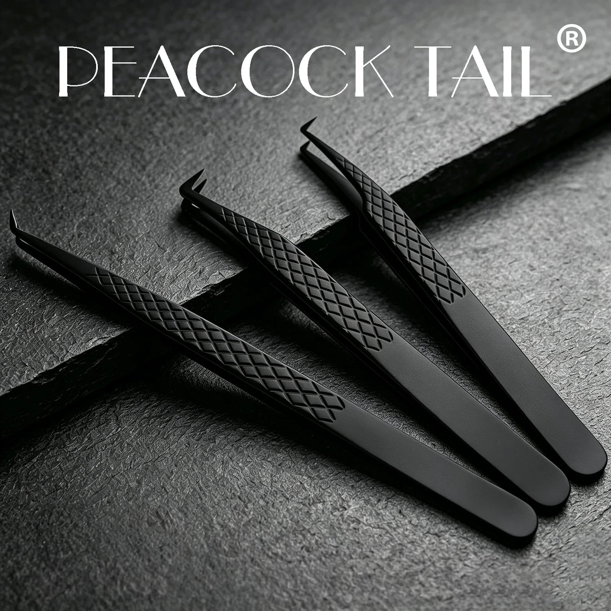 Fiber Tip False Lash Tweezers For Eyelash Extensions Black tweezer perfect close tip of tweezer for eyelashes