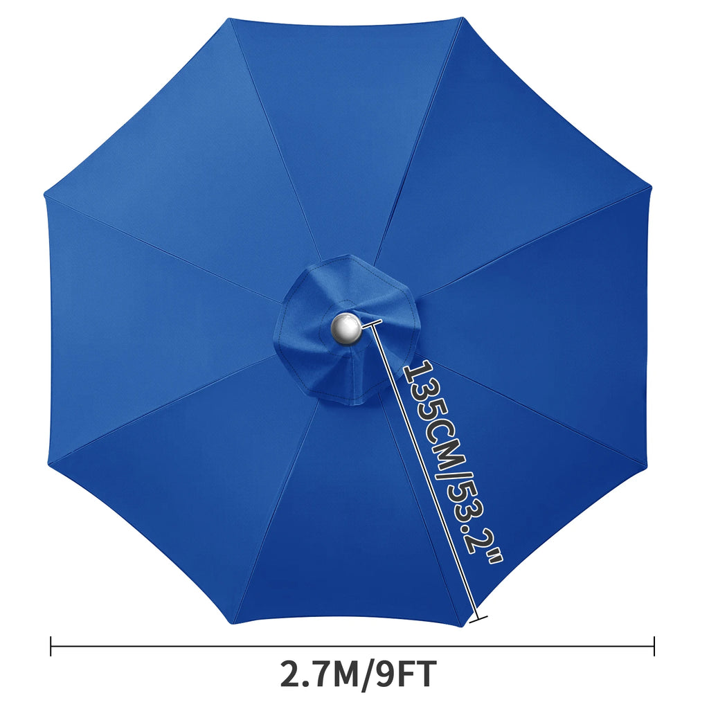 Waterproof Replacement Umbrella Cloth 2/3M Patio Parasol Cover UV-Anti Canopy Cover Replacement Parasol Cover for Balcony Garden