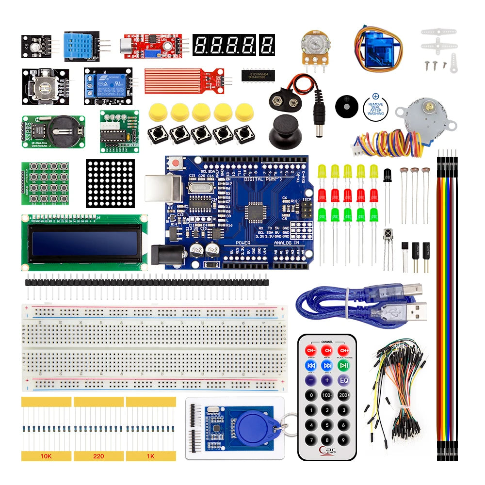 Complete Starter Kit Programming Learning Kit + 40 Projects for Arduino UNO R3 Starter Kit + Online Tutorial DIY Electronic Kit