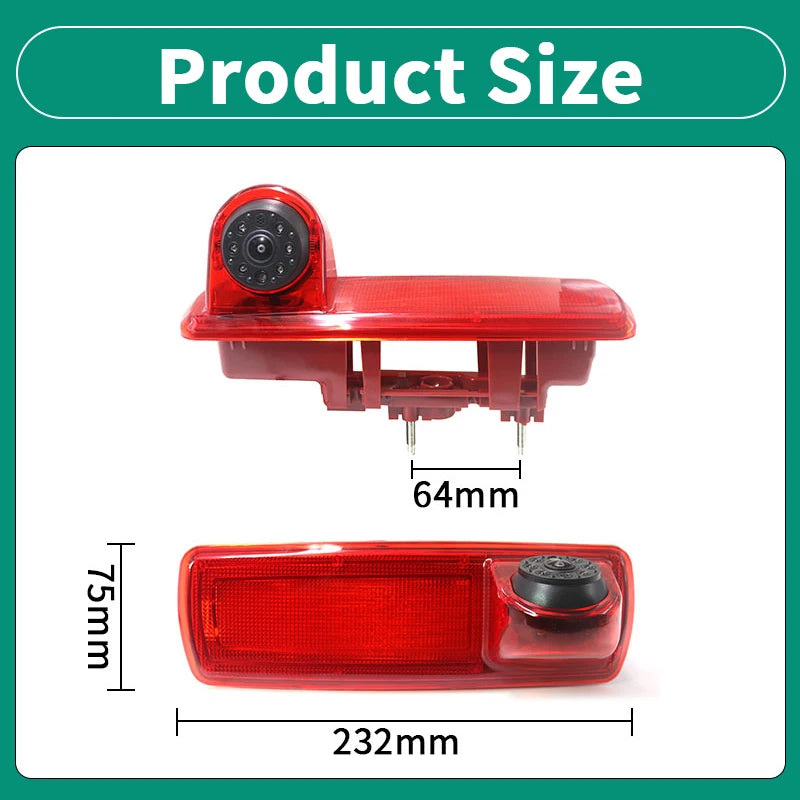 AHD Car Brake Light Rear View Camera Waterproof For Renault Trafic Vauxhall Opel Vivaro Nissan NV300 Fiat Talento(2014-2019)