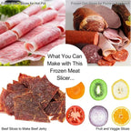 1pc Portable Manual For Slice Bone Cutting Knife Frozen Meat Slicing Knife Stainless Steel Household Vegetable Food Slicer