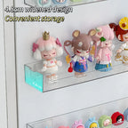 Acrylic Wall Mounted Display Shelf Rack, Clear Doll Storage Organizer, 1pc-10pcs