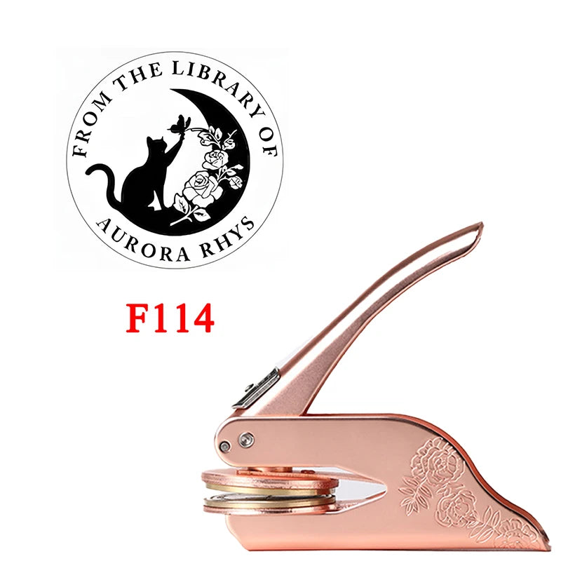Custom Embosser Stamp LOGO DIY Personalized Book Embosser Seals for Letter Head Wedding Envelope Graduation Christmas Decora