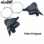 MicroSHIFT Bicycle Derailleur Front Rear Shift Lever TS38 3*7/8/9 Speed MTB Mountain Bike Shifter Bicycle Shifting Bicycle Parts