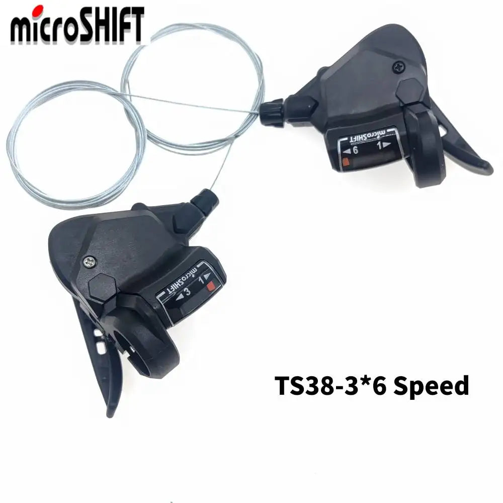 MicroSHIFT Bicycle Derailleur Front Rear Shift Lever TS38 3*7/8/9 Speed MTB Mountain Bike Shifter Bicycle Shifting Bicycle Parts