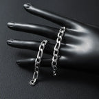 Punk 925 sterling silver 4/6MM 8 Inches Figaro Chain For Men Simple Women Hip Hop Bracelet Jewelry Party Accessories Wholesale