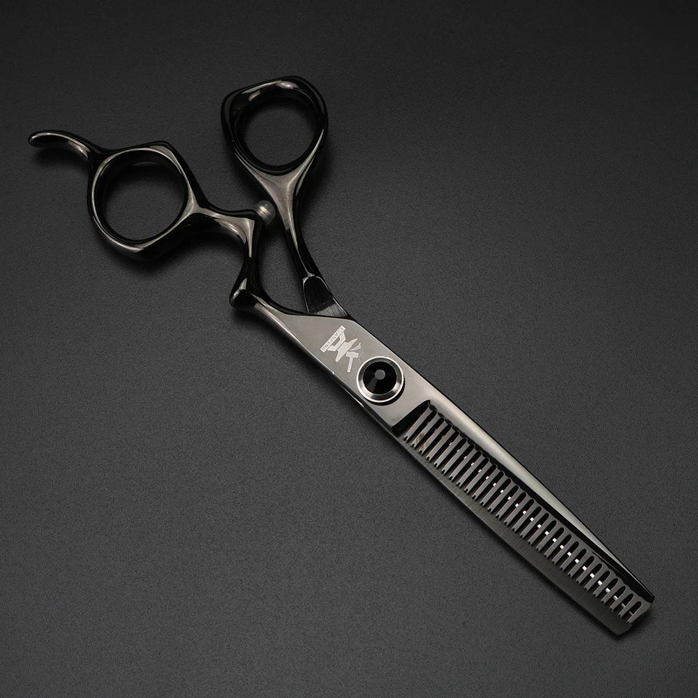 XUANFENG black Mirror Hair Scissors 6-inch JP440C Barber Cutting Scissors and Thinning Scissors Very Cool