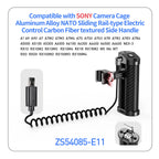 Camera Cage Top / Side Handle Grip With Trigger Shutter Control Cable for Sony Canon Nikon Fuji DSLR Carbon Fiber Grip Bracket