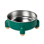 Anti-skid Pet Feeder Bowl Stainless Steel Cats Dogs Food Water Bowl Prevent Spills Messes Promotes Healthy Eating Driking Habits
